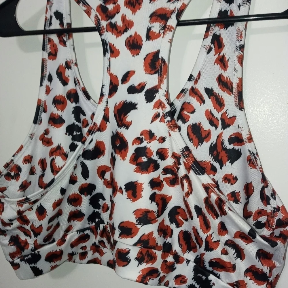 Shein high waist cheetah print Athletic leggings and Racerback Top